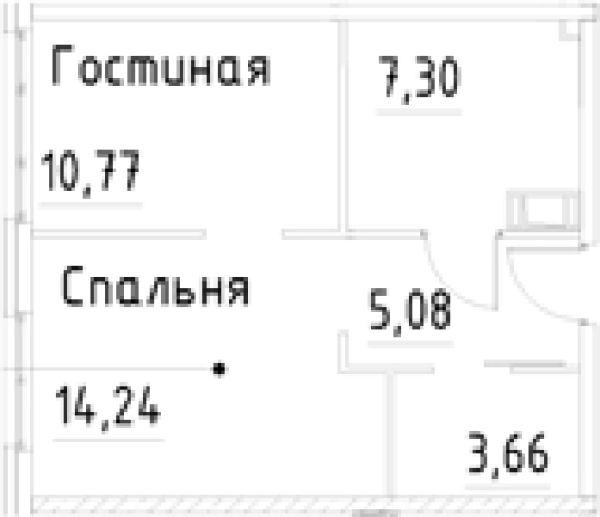 Купить однокомнатную квартиру у метро Улица Дыбенко в Санкт-Петербурге. Вариант № 9327457, 0, площадь -  квм, цена 7555377 рублей