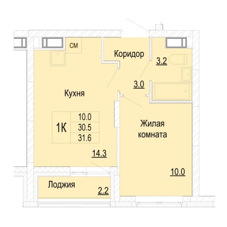 Купить однокомнатную квартиру в Нижегородской области. Вариант № 170047, 0, площадь -  квм, цена 7892865 рублей