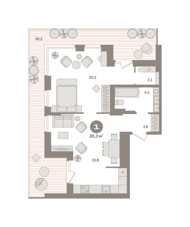 Купить однокомнатную квартиру у метро Домодедовская в Москве. Вариант № 8875087, 0, площадь -  квм, цена 21940000 рублей