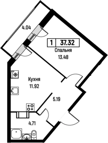 Купить квартиру на улице Екатерининская в Мурине. Вариант № 8062319, 0, площадь -  квм, цена 6733470 рублей