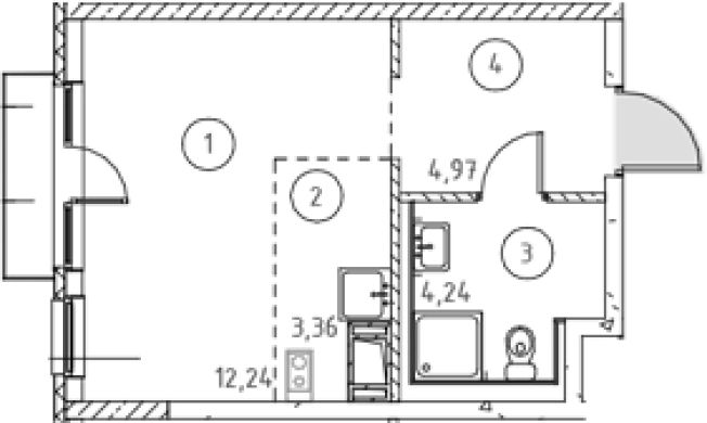 Купить Студию на вторичке в ЖК Новое Колпино в Санкт-Петербурге. Вариант № 9152142, 0, площадь -  квм, цена 4544734 рублей