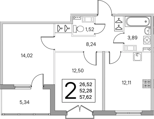 Купить двухкомнатную квартиру в новостройках у метро Проспект Ветеранов в Санкт-Петербурге. Вариант № 6866140, 0, площадь -  квм, цена 13645080 рублей