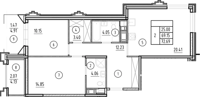 Купить трехкомнатную квартиру в новостройках у метро Горный институт в Санкт-Петербурге. Вариант № 8996641, 0, площадь -  квм, цена 29599368 рублей