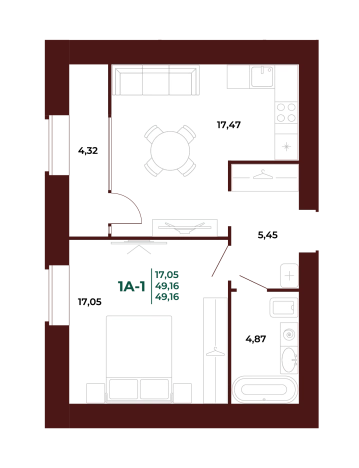 Купить однокомнатную квартиру в новостройках в ЖК Жилой комплекс "Арбери" в Пензе. Вариант № 418703, 0, площадь -  квм, цена 6716500 рублей