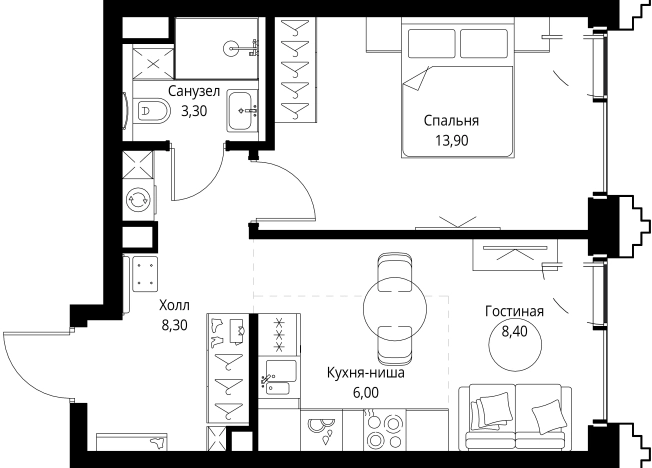 Купить квартиру в ЖК SET в Москве. Вариант № 10349332, 0, площадь - квм, цена 26254200 рублей