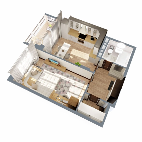 Купить однокомнатную квартиру в Микрорайоне Южный, Ковров в Коврове. Вариант № 146284, 5, площадь -  квм, цена 4545970 рублей