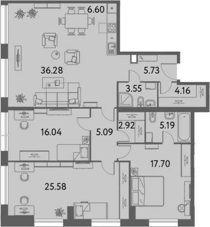 Купить многокомнатную квартиру в новостройках у метро Алексеевская в Москве. Вариант № 77141, 0, площадь - квм, цена 53886546 рублей