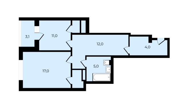 . Вариант № 8131670, 23, площадь - 52 квм, цена 11490000 рублей