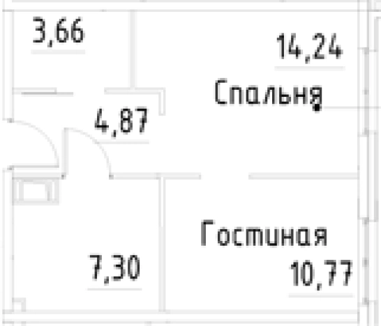Купить однокомнатную квартиру в новостройках у метро Крестовский остров в Санкт-Петербурге. Вариант № 9327576, 0, площадь -  квм, цена 7516726 рублей