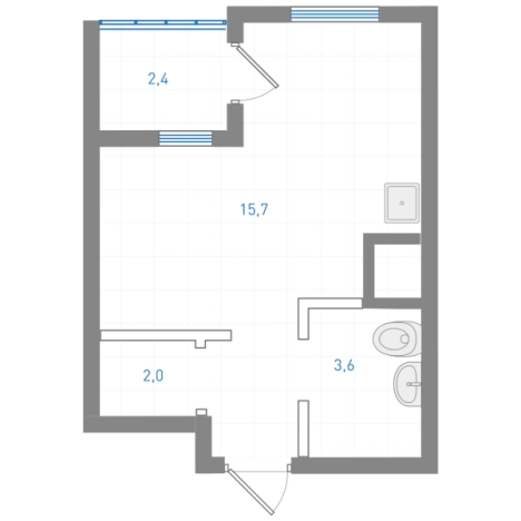 Купить Студию в Хабаровске. Вариант № 4864935, 0, площадь - квм, цена 6181000 рублей