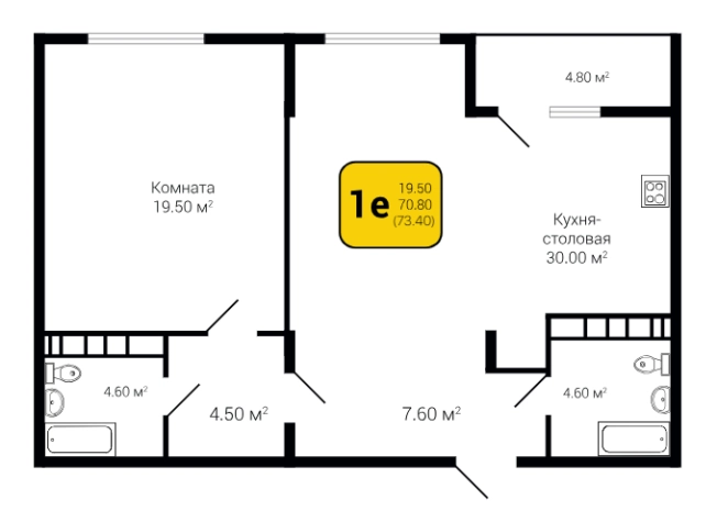 Купить однокомнатную квартиру в ЖК Джаз (Врн) в Воронеже. Вариант № 98016, 0, площадь -  квм, цена 12275065 рублей