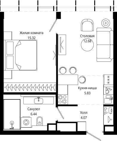 Купить квартиру в ЖК MOD в Москве. Вариант № 148381, 0, площадь - квм, цена 33100977.0000 рублей