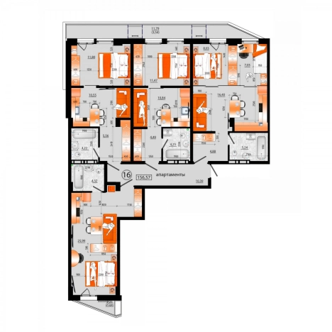 Купить четырехкомнатную квартиру в Приморском крае. Вариант № 6056769, 0, площадь -  квм, цена 28887165 рублей
