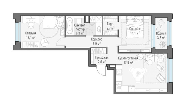 Купить трехкомнатную квартиру в новостройках в Мытищах. Вариант № 166227, 0, площадь -  квм, цена 13560000 рублей