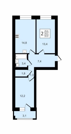 Купить двухкомнатную квартиру на улице Пожарского в Суздале. Вариант № 8867209, 2, площадь -  квм, цена 6149000 рублей