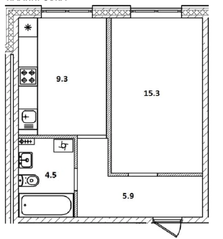 Купить однокомнатную квартиру в новостройках в Гатчине. Вариант № 6831365, 0, площадь -  квм, цена 4387500 рублей