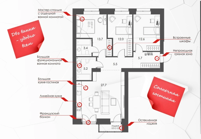 Купить квартиру в новостройках в Вологодской области. Вариант № 123884, 0, площадь -  квм, цена 11562110 рублей