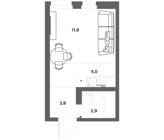 Купить квартиру у метро Девяткино в Ленинградской области. Вариант № 8343946, 0, площадь -  квм, цена 3487500 рублей