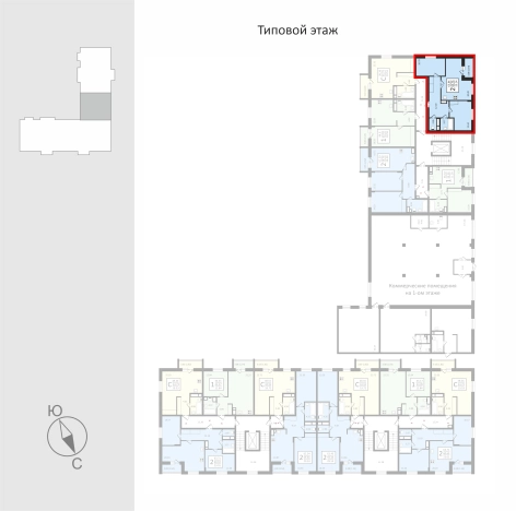 Купить двухкомнатную квартиру в новостройках в районе Октябрьский в Владимирской области. Вариант № 7871065, 1, площадь -  квм, цена 7289100 рублей