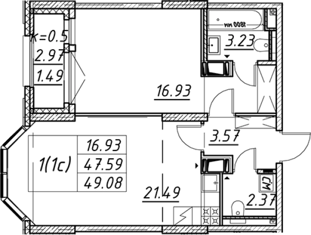 Купить двухкомнатную квартиру в новостройках в ЖК Цивилизация на Неве в Санкт-Петербурге. Вариант № 7851002, 0, площадь -  квм, цена 17369804 рублей