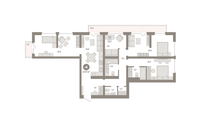 Купить четырехкомнатную квартиру в районе Нижегородский в Москве. Вариант № 8856253, 0, площадь -  квм, цена 34990000 рублей