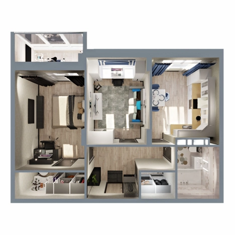 Купить квартиру в новостройках в Коврове. Вариант № 6848750, 1, площадь -  квм, цена 5491170 рублей