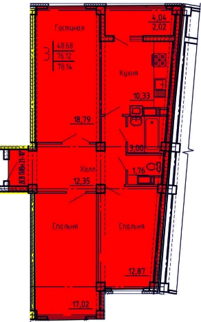 Купить трехкомнатную квартиру на улице Плеханова в Пензе. Вариант № 8918617, 0, площадь -  квм, цена 5977710 рублей