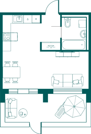Купить однокомнатную квартиру в ЖК Равновесие в Московской области. Вариант № 145234, 0, площадь -  квм, цена 8494685 рублей