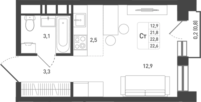 Купить квартиру в новостройках в Подольске. Вариант № 93166, 0, площадь -  квм, цена 5672914 рублей
