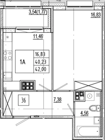 Купить однокомнатную квартиру в ЖК Ranta Residence в Санкт-Петербурге. Вариант № 6052690, 0, площадь -  квм, цена 19530000 рублей