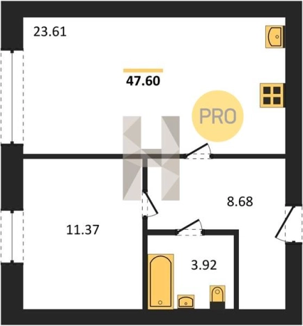 Купить однокомнатную квартиру в ЖК Богатыри в Удмуртской Республике. Вариант № 69805, 0, площадь -  квм, цена 3141600 рублей