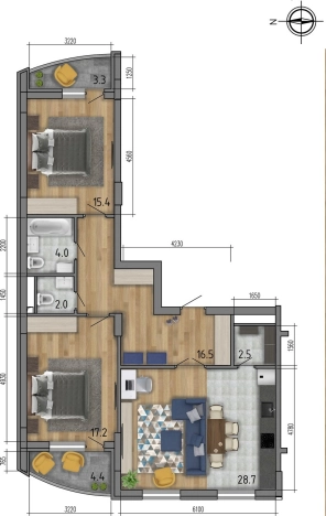 . Вариант № 1026236, 0, площадь - 90.2 квм, цена 8888860 рублей