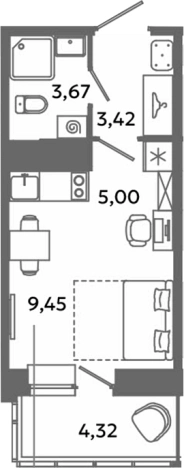 Купить квартиру в ЖК Загляденье в Ленинградской области. Вариант № 6631950, 0, площадь - квм, цена 3952548 рублей