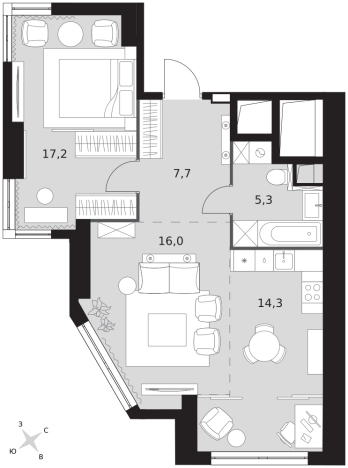 . Вариант № 138238, 0, площадь - 60.5 квм, цена 38514300 рублей