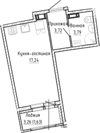 Купить Студию в новостройках в Мурине. Вариант № 8928173, 0, площадь -  квм, цена 5203325 рублей