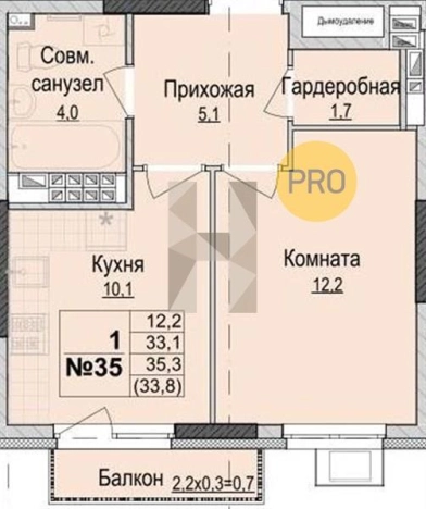 Купить однокомнатную квартиру в ЖК Утро на Репина в Ижевске. Вариант № 66221, 0, площадь - квм, цена 3276000 рублей