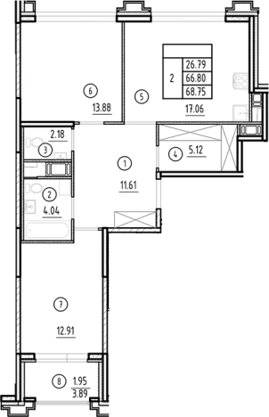 Купить трехкомнатную квартиру в новостройках у метро Горный институт в Санкт-Петербурге. Вариант № 8996639, 0, площадь -  квм, цена 26104375 рублей