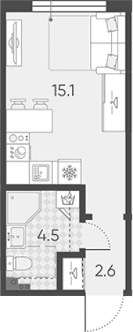 Купить квартиру в новостройках в ЖК Пулково Lake в Санкт-Петербурге. Вариант № 7596921, 0, площадь -  квм, цена 5352930 рублей
