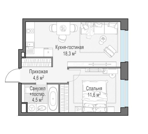 Купить квартиру в ЖК Белый Grad в Мытищах. Вариант № 167984, 0, площадь -  квм, цена 8160000 рублей