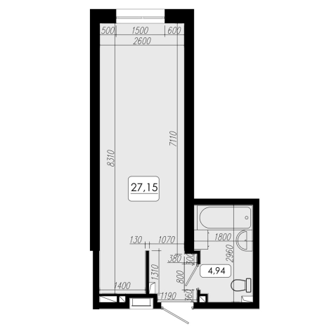 Купить однокомнатную квартиру в Приморском крае. Вариант № 6801963, 0, площадь -  квм, цена 6298800 рублей