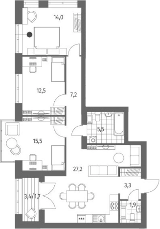 Купить многокомнатную квартиру в ЖК Наука в Санкт-Петербурге. Вариант № 6897062, 0, площадь -  квм, цена 25242000 рублей