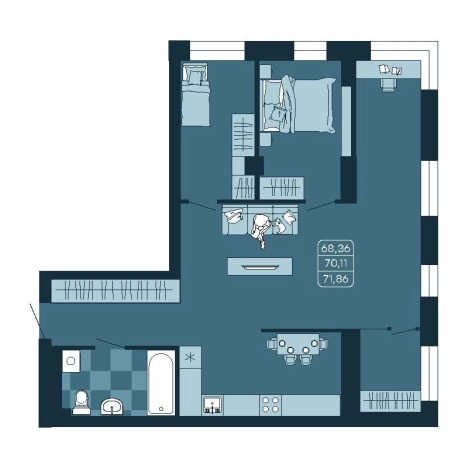 Купить четырехкомнатную квартиру в Приморском крае. Вариант № 5460239, 0, площадь -  квм, цена 11610216 рублей