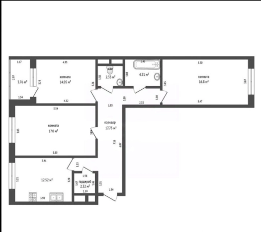 Купить квартиру у метро Яхромская в Москве. Вариант № 6957538, 0, площадь -  квм, цена 28499000 рублей