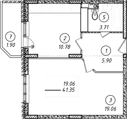 Купить однокомнатную квартиру у метро Бунинская аллея в Подольске. Вариант № 119644, 0, площадь -  квм, цена 5935379 рублей