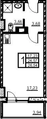 Купить Студию на улице Крыленко в Санкт-Петербурге. Вариант № 66405, 0, площадь -  квм, цена 4845301 рублей
