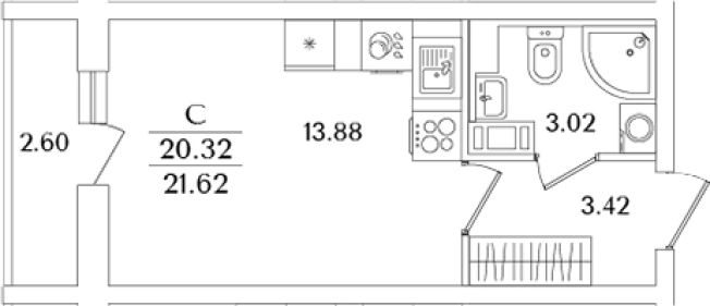 Купить Студию в новостройках в ЖК Кинопарк в Санкт-Петербурге. Вариант № 6713302, 0, площадь -  квм, цена 7047805 рублей
