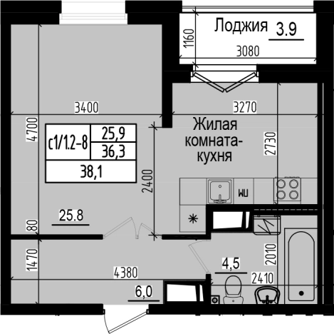 Купить Студию в новостройках в районе Выборгский в Санкт-Петербурге. Вариант № 77522, 0, площадь -  квм, цена 9775464 рублей