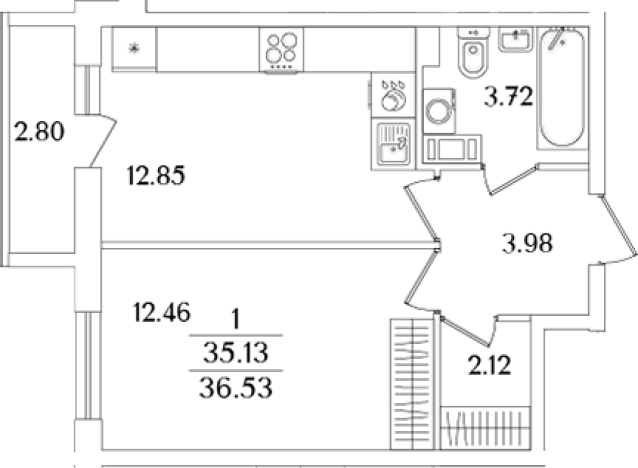Купить двухкомнатную квартиру в новостройках в районе исторический  Сосновая Поляна в Санкт-Петербурге. Вариант № 6713060, 0, площадь -  квм, цена 12278852 рублей