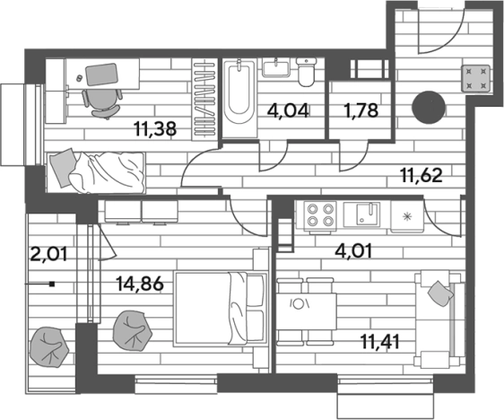 Купить трехкомнатную квартиру в Пушкине. Вариант № 117944, 0, площадь -  квм, цена 8700108 рублей