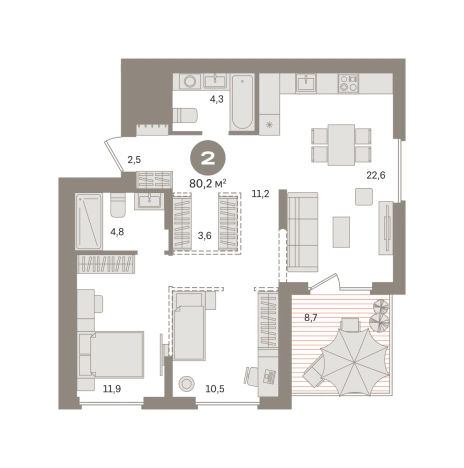 Купить двухкомнатную квартиру в ЖК Первый квартал. Вторая очередь в Московской области. Вариант № 8615759, 0, площадь -  квм, цена 14520000 рублей